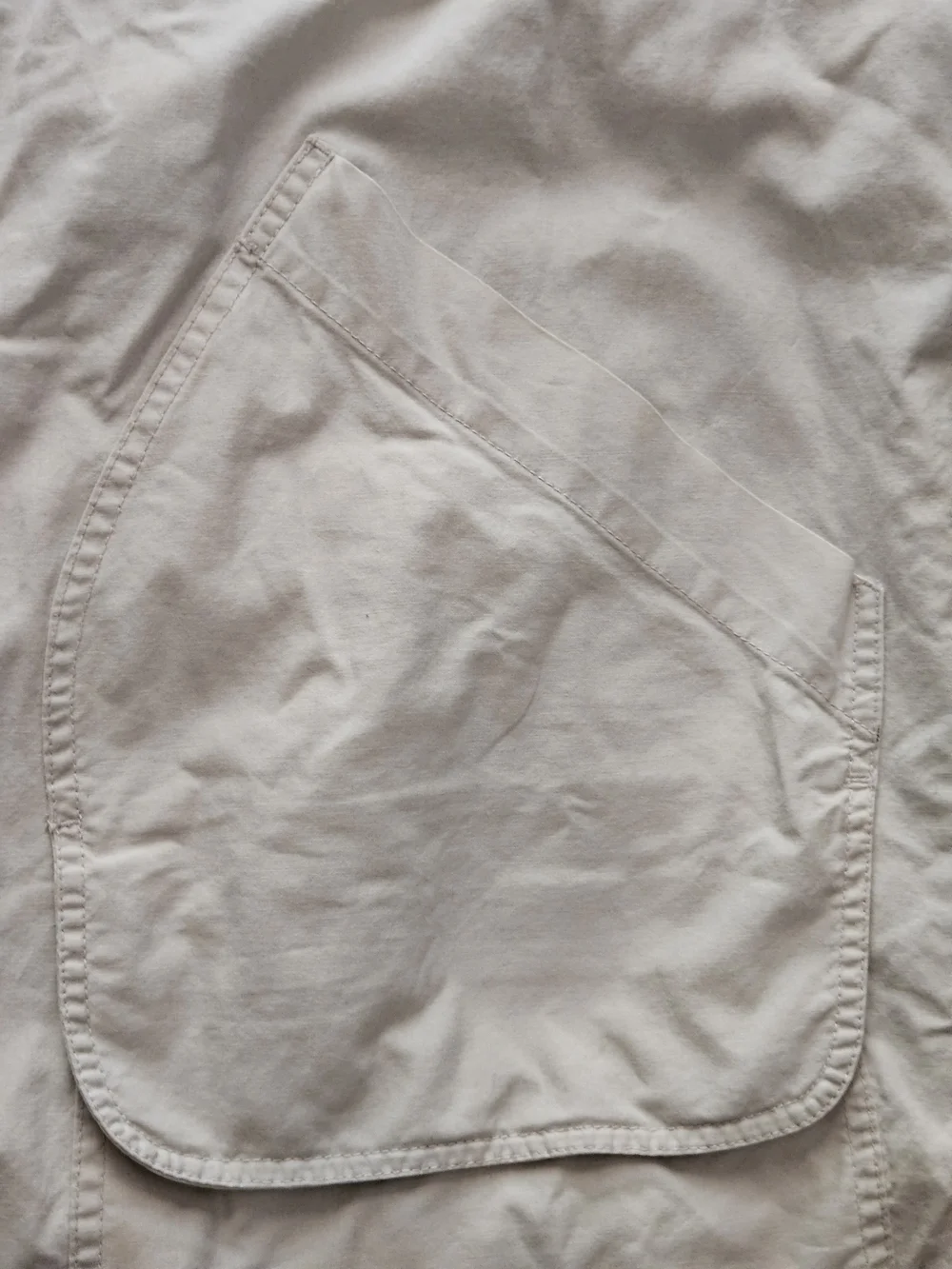 Banana Republic Men's Light Beige Field Jacket with Contrast Collar Size Large